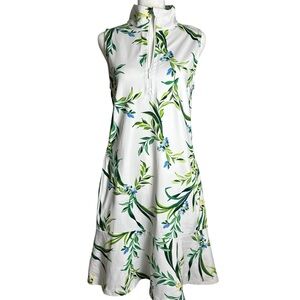 Tommy Bahama Island Zone Aubrey Floral Glow Sleeveless Summer Flounce Dress
